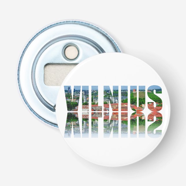 Vilnius text med eftertanke flasköppnare (Framsidan)