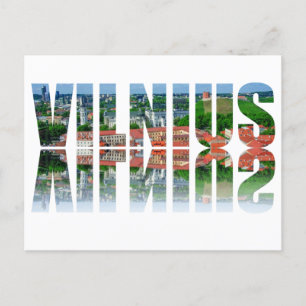 Vilnius text med eftertanke vykort