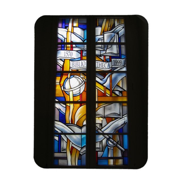 Vilnius Univ. Glas lagrade i bibliotek - LITAUEN - Magnet (Vertikal)