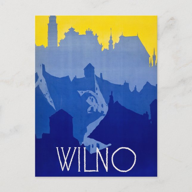 Vilnus, Litauen, Vykort (Framsida)