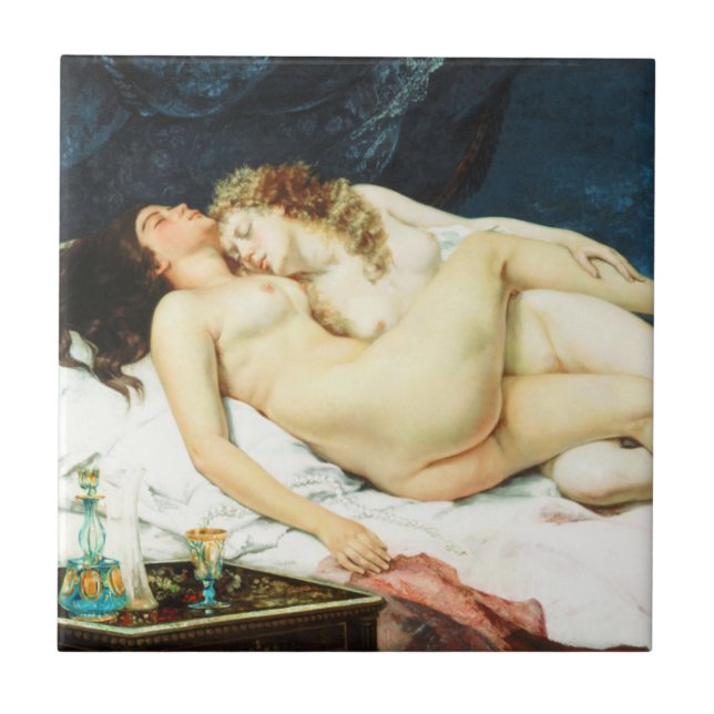 Vilo av Gustave Courbet Kakelplatta (Framsidan)