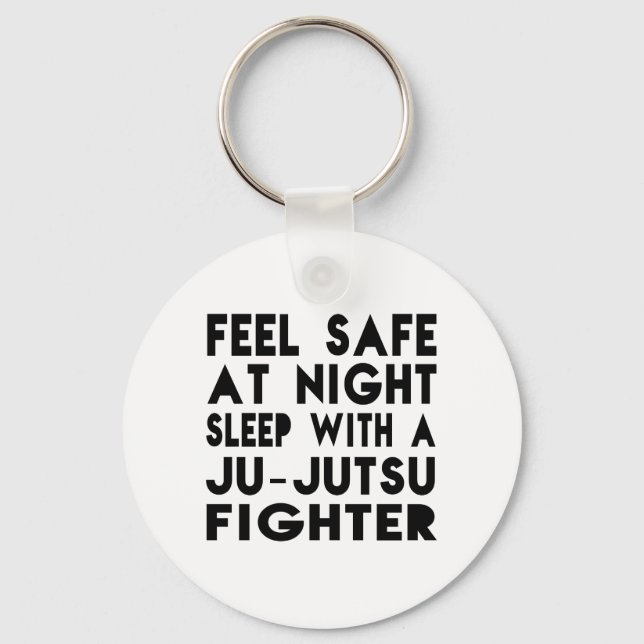 Vilo med Ju-Jutsu Fighter Funny Design Nyckelring (Framsida)