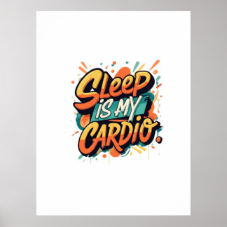 Viloläge är Min Cardio Poster