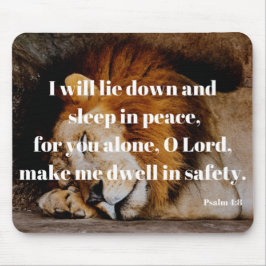 Viloläge i Bible Verse Psalm 4:8 Musmatta