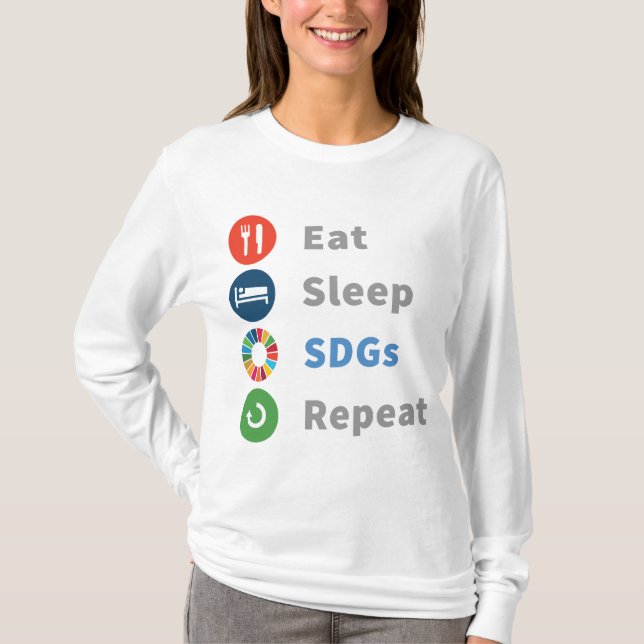 Viloläge Upprepa Långärmad-polo-skjortor T Shirt (Framsida)