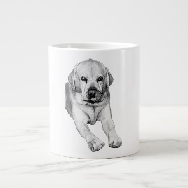 Vilor Labrador med semesterro Jumbo Mugg (Framsidan)