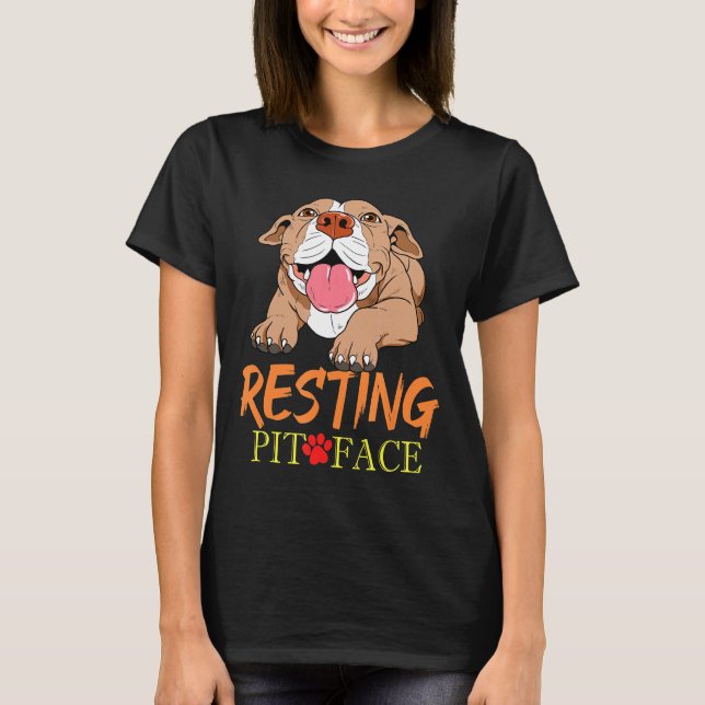Vilor Pit Bull Terrier för present Pitbull T Shirt (Framsida)
