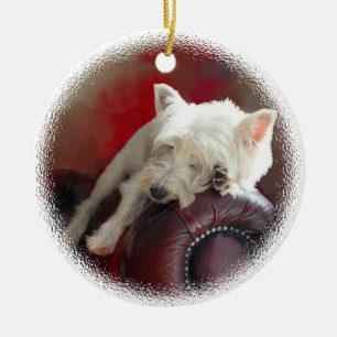 Vilor Westie Julgransprydnad Keramik