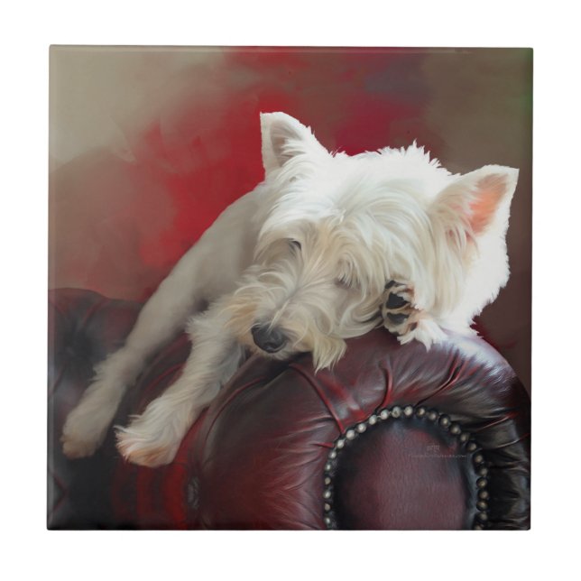 Vilor Westie Kakelplatta (Framsidan)