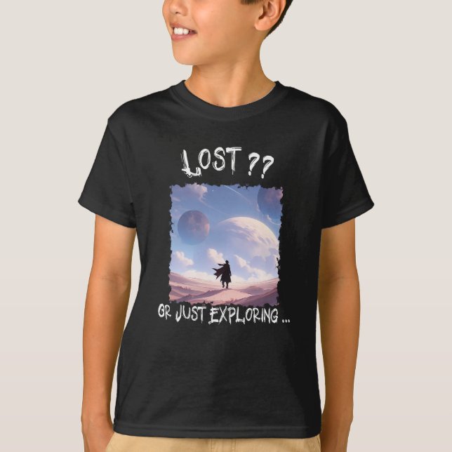 Vilse?? Eller Utforskar...Öken Camping T Shirt (Framsida)