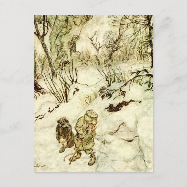 Vilse i de mörka skogarna av Arthur Rackham Vykort (Framsida)