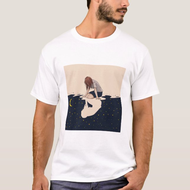 Vilse i eftertanke.  t shirt (Framsida)