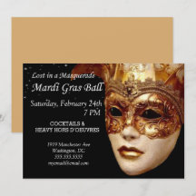 Vilse i en maskeradbal Mardi Gras-fest