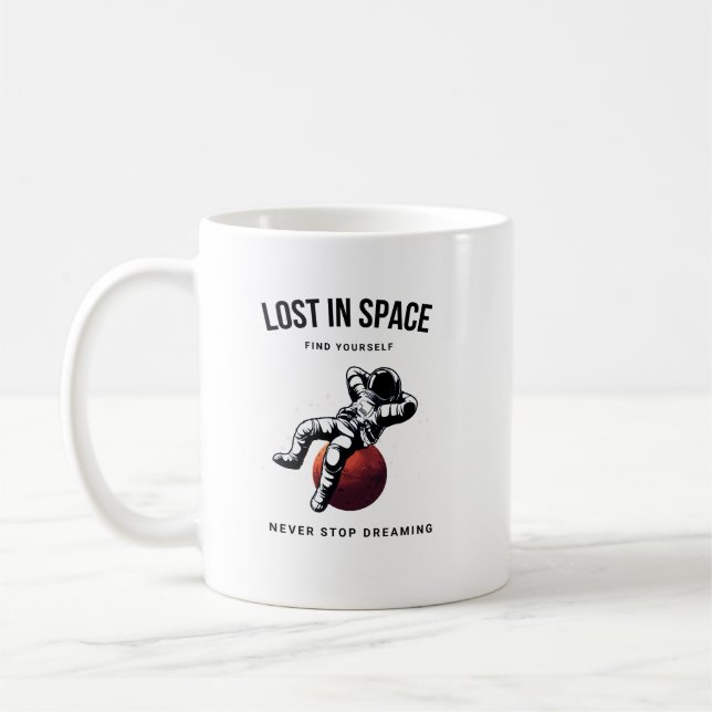 Vilse I Rymden Hitta Dig Själv Kaffemugg (Vänster)