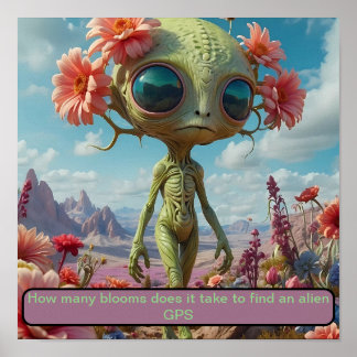 Vilse på en blomsteräng poster