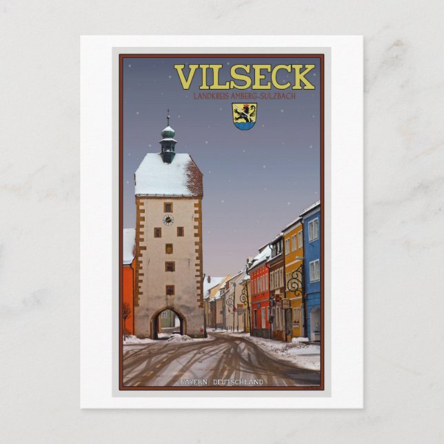 Vilseck - Torn och Grind - Winter Vykort (Framsida)