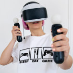Vilt, eat-spel t shirt<br><div class="desc">Sömnspel T-Shirt - perfekten T-shirt för spelare med hård kärna är här. Den här skjortan med vägskyltssymboler för ät och strömsparläge och en datorspelkontrollant i det tredje tecknet med meddelandet: Strömsparläge, Ät och spel. Den här ultrafunkyn är en riktig spelväxlare och kommer att vara den perfekta presenten för det lilla...</div>