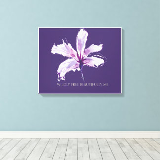 Vilt Fri Vacker Jag Akvarell Blommig Canvas