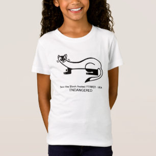 Vilt - Svartfostrad FERRET - utrotningshotad T Shirt