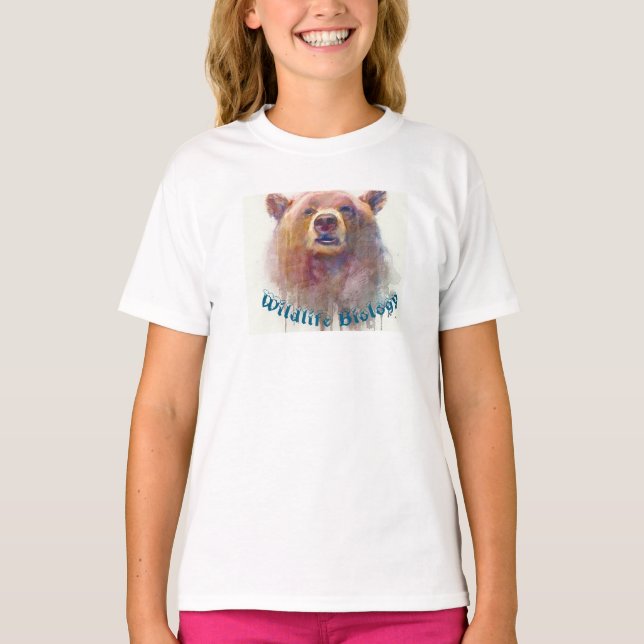 "Viltbiologi" T Shirt (Framsida)