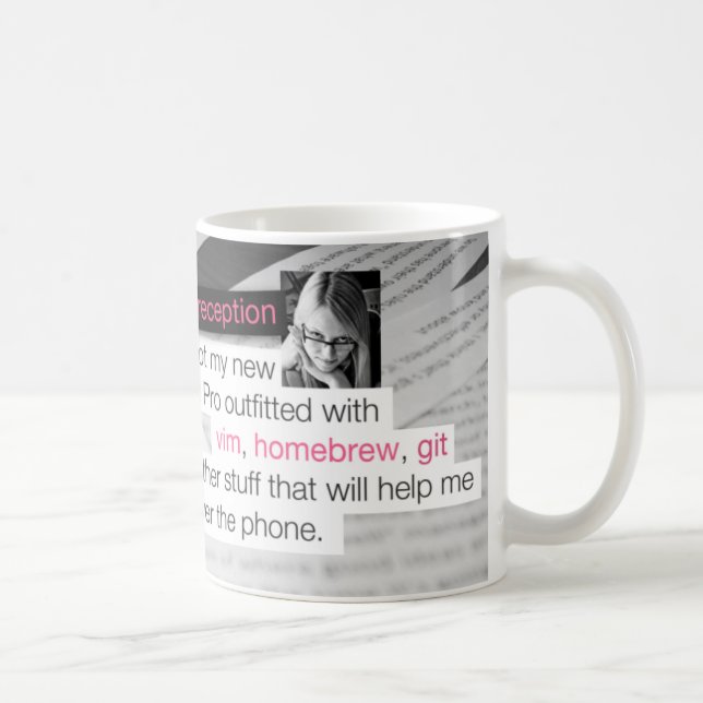 Vim, hembrygd och git kaffemugg (Höger)