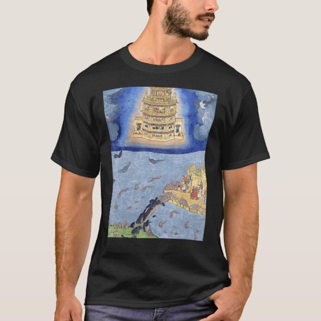 Vimana Hinduism Hindu Flies Palace sanskrit Jaini T Shirt (Framsida)