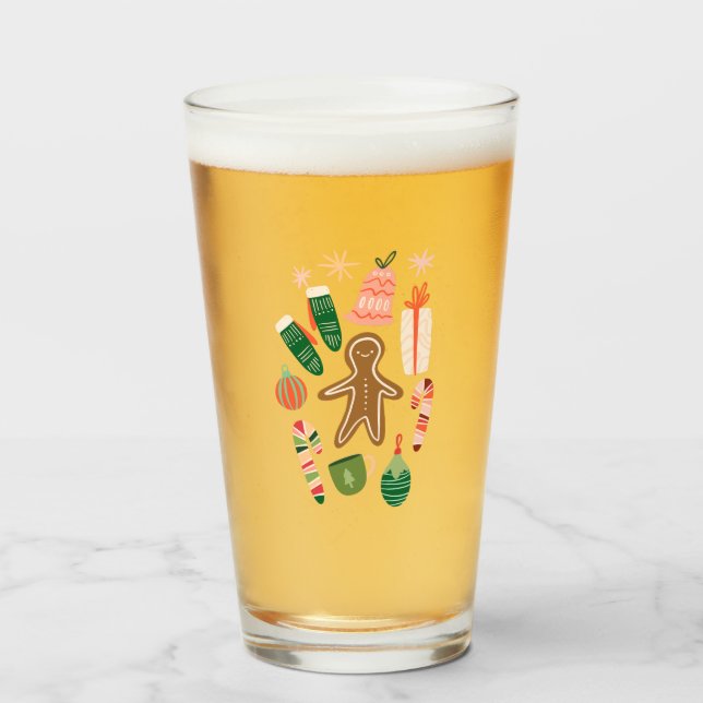 Vimistiskt julglas glaskopp (Framsida fylld)