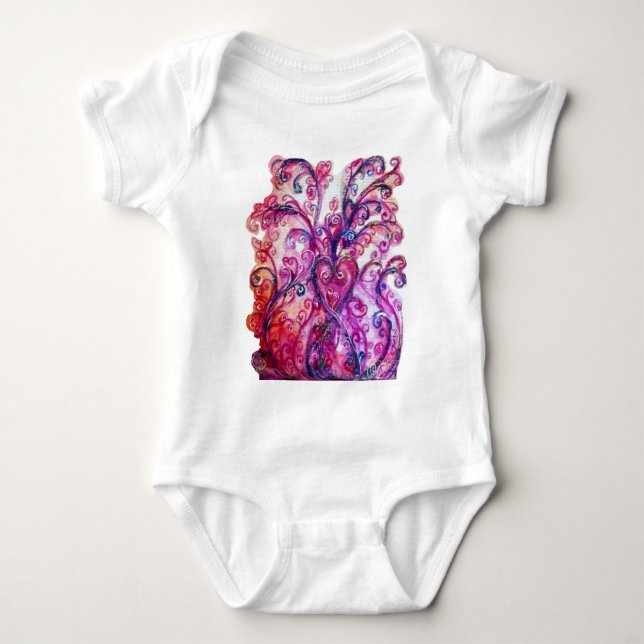 VIMLIGA BLOMSTERDANDSER ljus rosa lila vit T-shirt (Framsida)