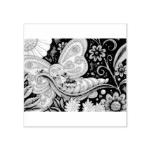 VIMSIKALISKA BUTTERFLISKA KOLLAR GUBBER FRIMÄRKE