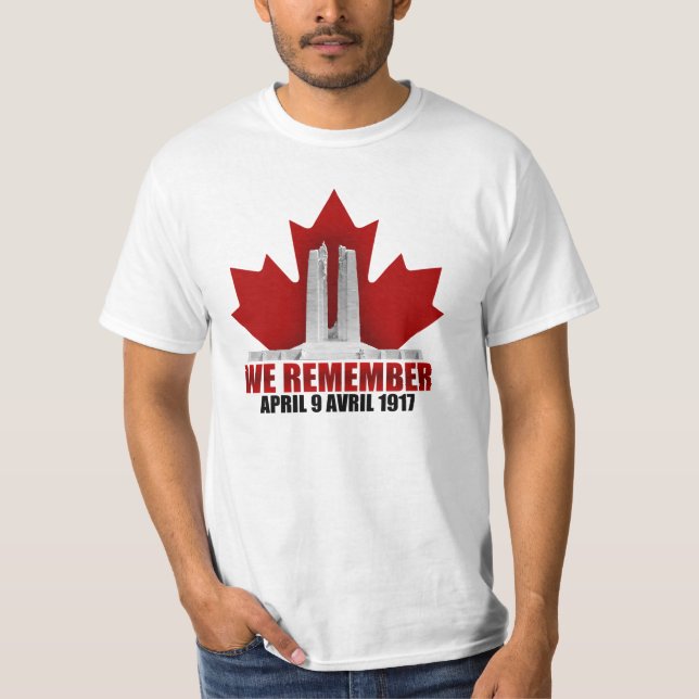 Vimy Ridge som vi minns T-shirt (Framsida)