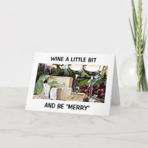 "VIN A LITE BIT" OCH VARA "MERRY"-HELGDAG HELGKORT