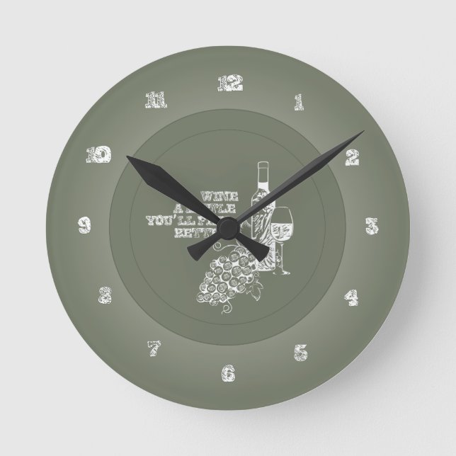 Vin A lite Rund Klocka (Framsida)