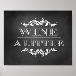 Vin a Little Bröllop eller Party Sign 8x10 Poster