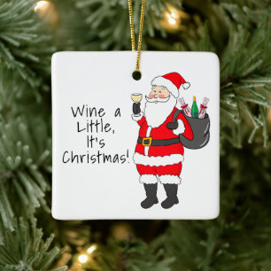 Vin a Little Det är jul White Vin Julgransprydnad Keramik