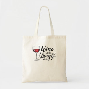 Vin A Little Laugh A Lot Funny Vin Älskare Gifts Tygkasse