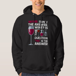 Vin alkohol som dricker Vin Vin Glas Flaska Hoodie