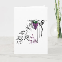 Vin Älskare Blank Kort