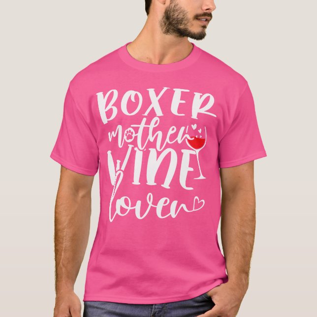 Vin Älskare Boxer Mor T Shirt (Framsida)