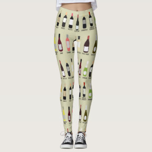 Vin Älskare Flaskor med Namn är mönstrad Leggings