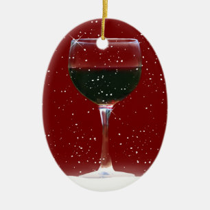 Vin Älskare Helgdag Ornament