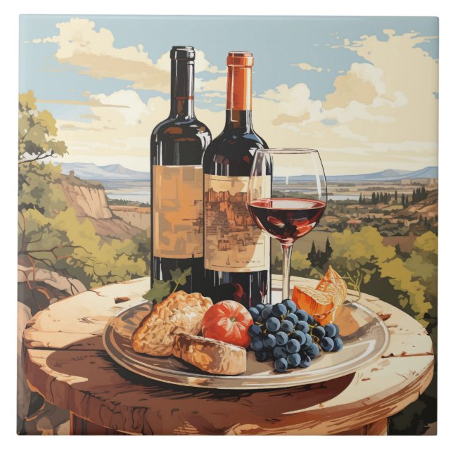 Vin Älskare Kakelplatta (Framsidan)