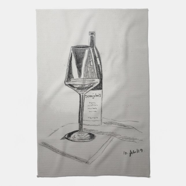 Vin Älskare Kitchen Towel Kökshandduk (Vertikal)