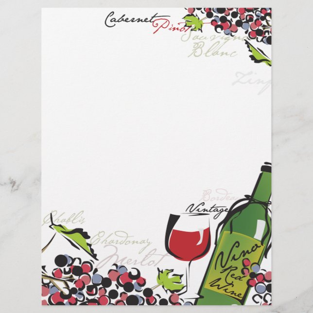 Vin Älskare Letterhead (Framsida)