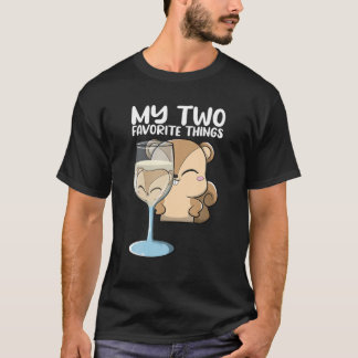 Vin Älskare och Cute Squirrel Cute Alcohol Reflect T Shirt