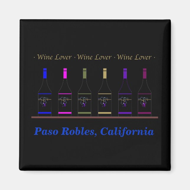 VIN ÄLSKARE_PASO ROBLES, CA MAGNET (Framsidan)