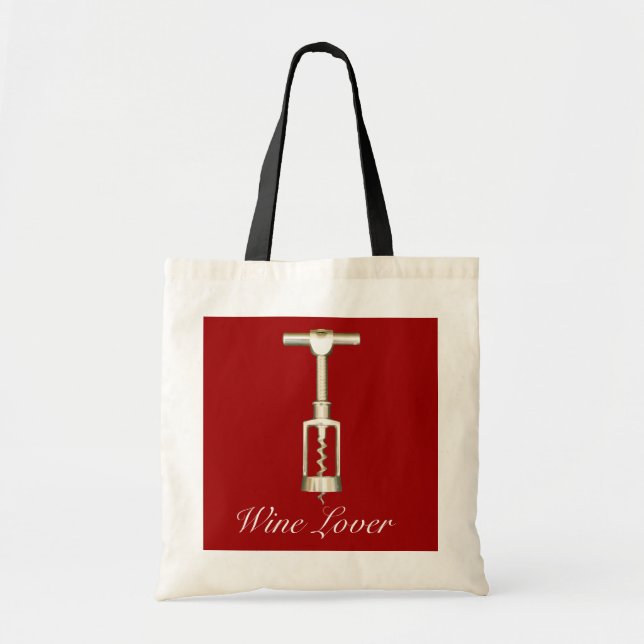 Vin Älskare Tote Bag Tygkasse (Framsidan)