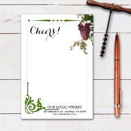 Vin Älskare Vineyard Winery Notes Post-it Block