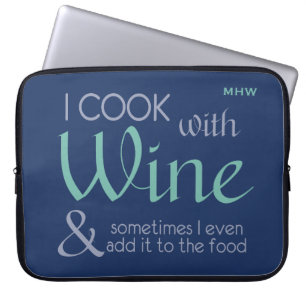 Vin anpassningsbar, monogram laptop sleeve