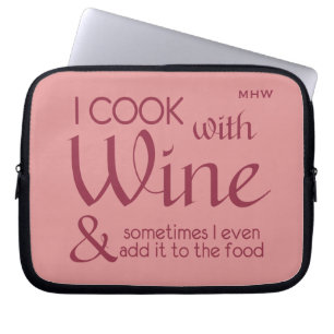 Vin anpassningsbar, monogram laptop sleeve