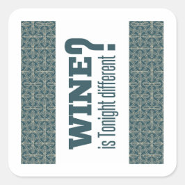 Vin är annorlunda i kväll? Morsa Nishtana? Passove Fyrkantigt Klistermärke